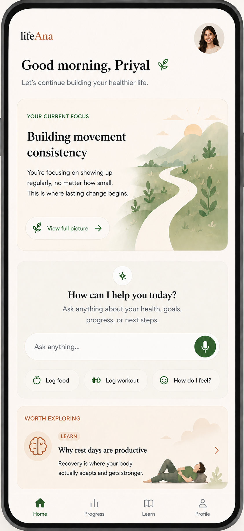 Lifeana App Mockup
